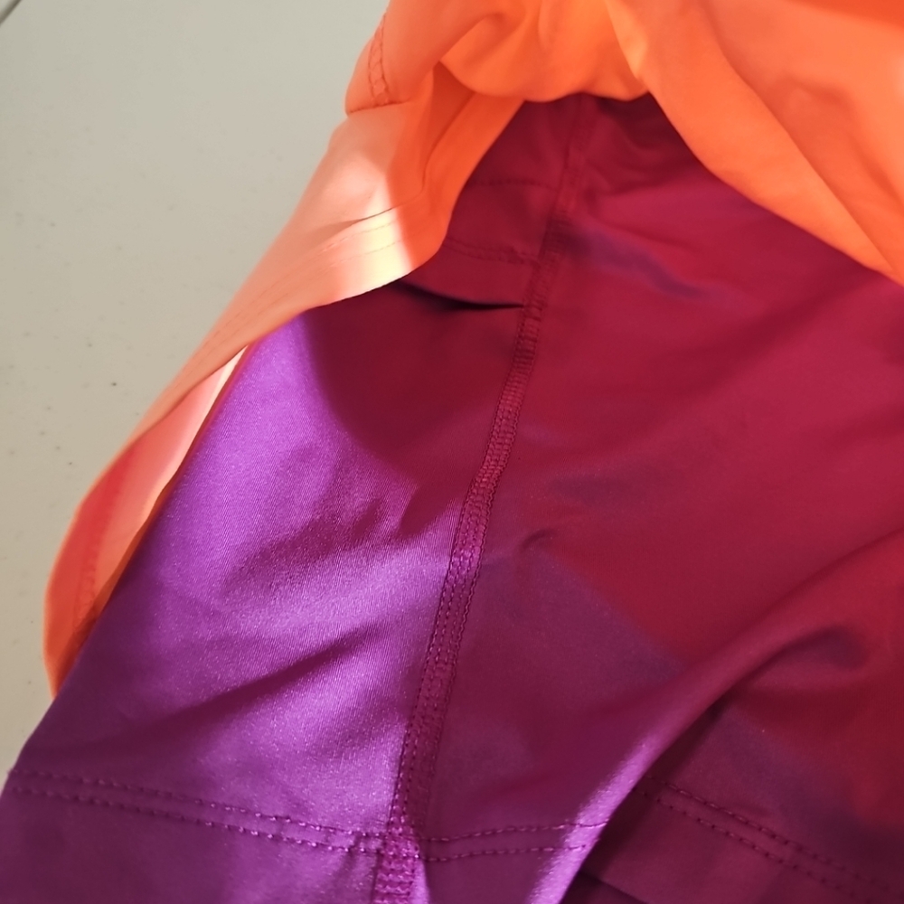 BundleAnna Kaci 2 n 1 W/pockets Workout Orange Sherbet & Purple SZ M VGUC Shorts - Picture 13 of 16